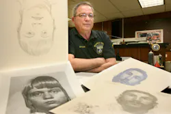 Philadelphia Police Forensic Illustrator Roderick Scratchard is shown through a series of images. Philadelphia Police Forensic Illustrator Roderick Scratchard is shown through a series of images.