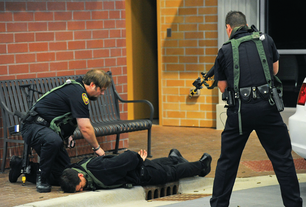 Officers participating in the reenactment were outfitted with Cubic's MILES Individual Weapons System kits, worn by trainees and laser transmitters for pistols and shotguns.