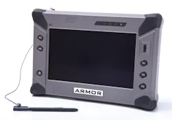 Released last January, the 2.8-pound ARMOR X7 compact tablet from DRS Technologies offers a 7-inch sunlight-readable display with an integrated camera and bar code scanner. Released last January, the 2.8-pound ARMOR X7 compact tablet from DRS Technologies offers a 7-inch sunlight-readable display with an integrated camera and bar code scanner.