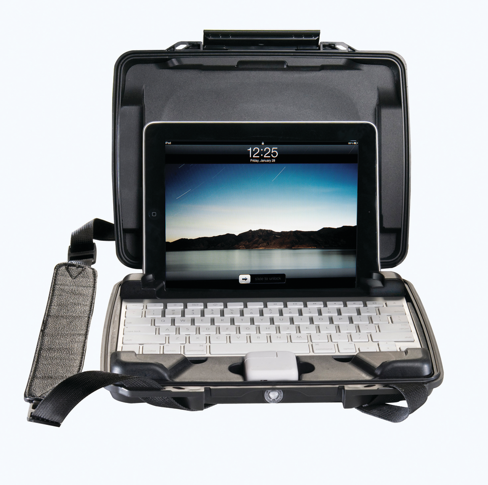 The i1075 HardBack Case from Pelican Products houses and protects your iPad.