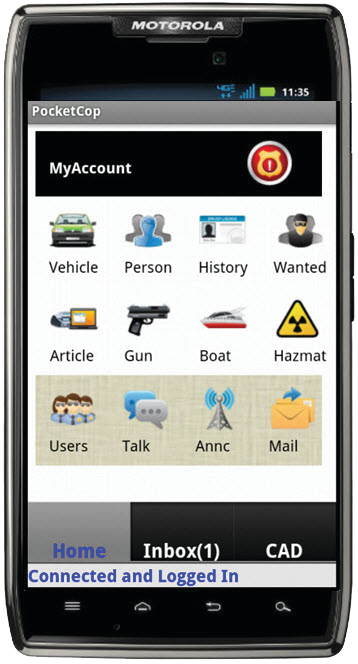 Pocekt Cop Home Screen Imagefor Motorola