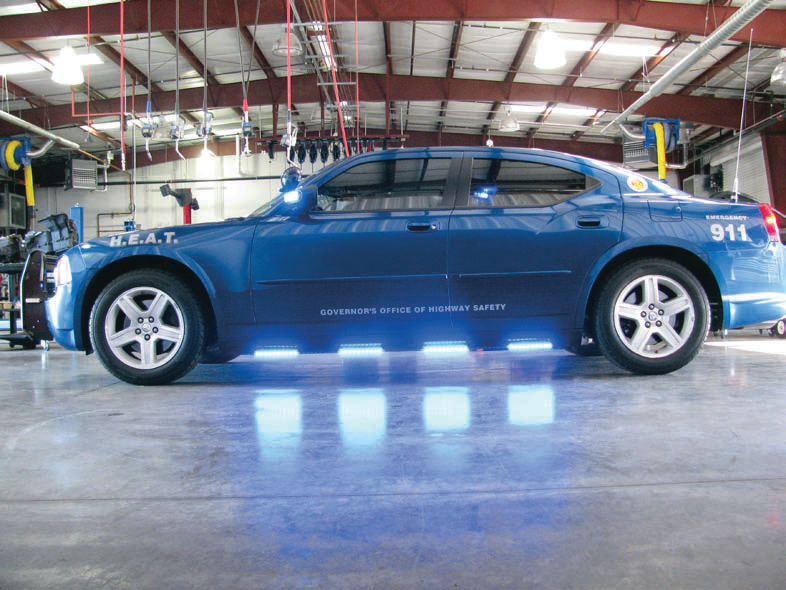HG2 Runner emergency lighting system on a Dodge Charger