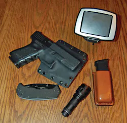 Your travel Every Day Carry (EDC): gun, spare mag, knife, light, GPS Your travel Every Day Carry (EDC): gun, spare mag, knife, light, GPS