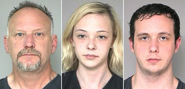 Police allege Ronald S. Catt, left, and son Hayden Scott Catt robbed a bank and that daughter Abigail Catt drove for them.