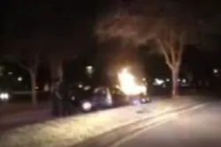 Two Jupiter police officers were able to pull the driver and back passenger to safety. Two Jupiter police officers were able to pull the driver and back passenger to safety.