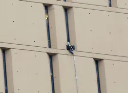 A rope dangles from a window on the back side of the Metropolitan Correctional Center on Dec. 18 in Chicago. A rope dangles from a window on the back side of the Metropolitan Correctional Center on Dec. 18 in Chicago.