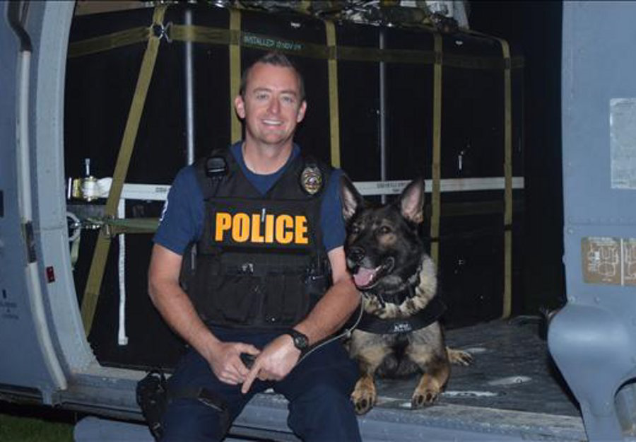 Galt Officer Kevin Tonn and K-9 Yaro