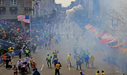 People react as an explosion goes off near the finish line of the 2013 Boston Marathon on April 15. People react as an explosion goes off near the finish line of the 2013 Boston Marathon on April 15.
