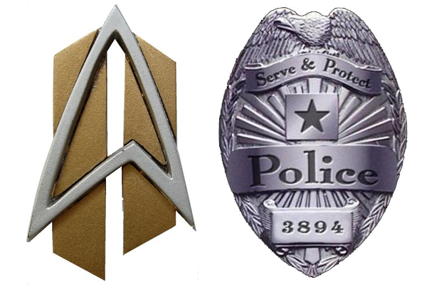 A badge from the future; a badge of today. Where will technological innovation and evolution take us?