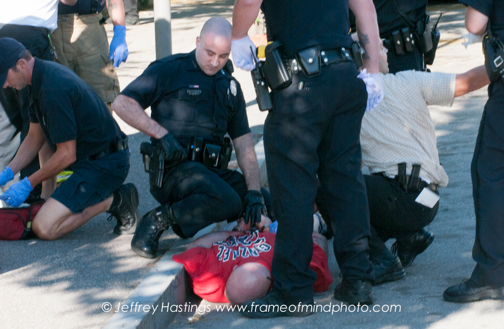Police shot a driver in the front seat of his SUV on June 3 following a frantic chase through a crowded center city neighborhood in Manchester, N.H.