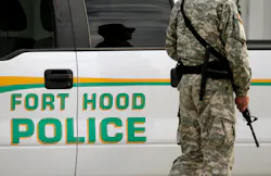 A U.S. Army police officer stands patrol outside the the Lawrence H. Williams Judicial Center where the court martial of U.S. Army Maj. Nidal Malik Hasan is underway on Aug. 21 in Fort Hood, Texas. A U.S. Army police officer stands patrol outside the the Lawrence H. Williams Judicial Center where the court martial of U.S. Army Maj. Nidal Malik Hasan is underway on Aug. 21 in Fort Hood, Texas.