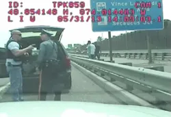 A video has been released of two Bergen County police officers who were involved in a confrontation with a New Jersey trooper this spring. A video has been released of two Bergen County police officers who were involved in a confrontation with a New Jersey trooper this spring.