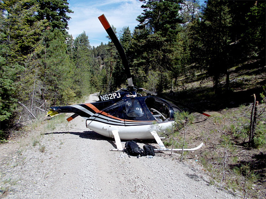 A helicopter looking for illegal marijuana crashed in eastern Oregon on Aug. 12.