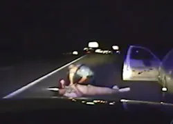 Cpl. Cody Dunfee pulled over Alan Hampton for driving 86 mph in a 65 mph zone on July 8, 2012. Cpl. Cody Dunfee pulled over Alan Hampton for driving 86 mph in a 65 mph zone on July 8, 2012.