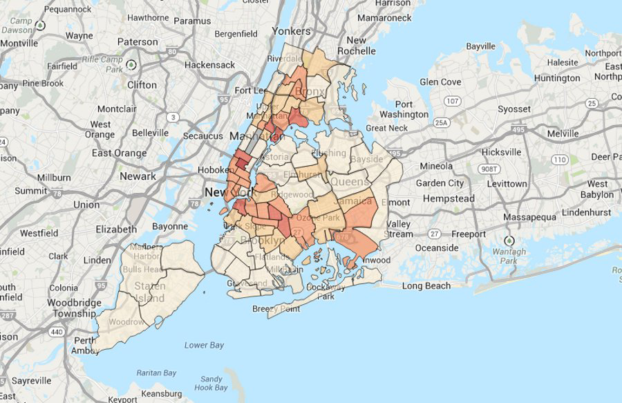 The NYPD's new map shows the specific location and date of crimes down to the nearest intersection.