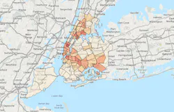 The NYPD's new map shows the specific location and date of crimes down to the nearest intersection. The NYPD's new map shows the specific location and date of crimes down to the nearest intersection.