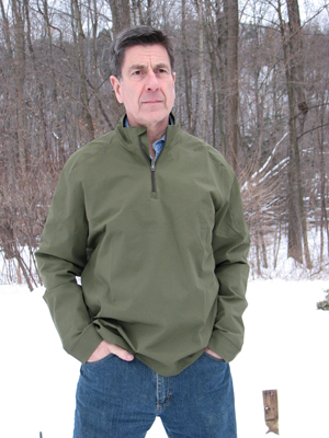 Under Armour&rsquo;s Tac &frac14; Zip incorporates infrared reflective ColdGear fabric technology to keep you warm. The temperature in this picture is the mid-20s and I was pretty warm when stationary and plenty warm when working (shoveling).