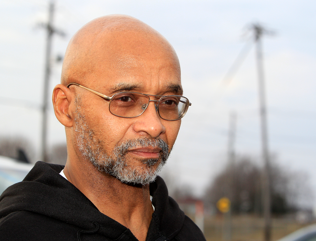 Doug Prade, a former Ohio police captain who has spent nearly 15 years in prison for his ex-wife's killing, answers questions from the media after being released from the Madison Correctional Institution in London, Ohio on Jan. 29, 2013.