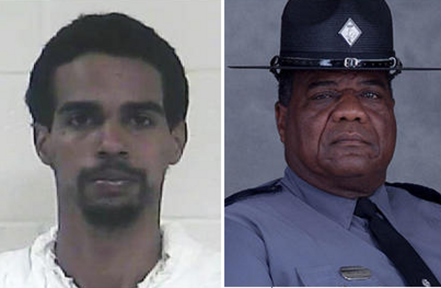 Russell E. Brown, left, and Trooper Junius A. Walker