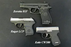 The Beretta 85F, Ruger LCP and Kahr CW380. Good off-duty guns? The Beretta 85F, Ruger LCP and Kahr CW380. Good off-duty guns?