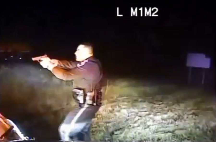New Mexico State Police Officer Jonathan Wright shot the suspect in the arm as he drove toward him.