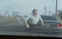 Midwest City Sgt. Brad Rummell is lucky to be alive after a driver slammed into his cruiser at full speed last week. Midwest City Sgt. Brad Rummell is lucky to be alive after a driver slammed into his cruiser at full speed last week.