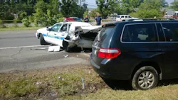 A Prince George's County police officer was seriously injured in a crash Thursday morning. A Prince George's County police officer was seriously injured in a crash Thursday morning.