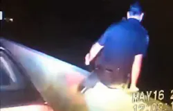 Dashcam video has been released of a Missouri City, Texas police officer jumping off a bridge to escape being struck during a traffic stop. Dashcam video has been released of a Missouri City, Texas police officer jumping off a bridge to escape being struck during a traffic stop.