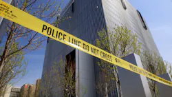 Police tape surrounds the Federal Courthouse, in Salt Lake City on April 21. Police tape surrounds the Federal Courthouse, in Salt Lake City on April 21.