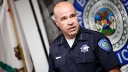 San Bernardino Police Chief Jarrod Burguan speaks at a press confernce announcing charges in the shooting of Officer Gabriel Garcia. San Bernardino Police Chief Jarrod Burguan speaks at a press confernce announcing charges in the shooting of Officer Gabriel Garcia.