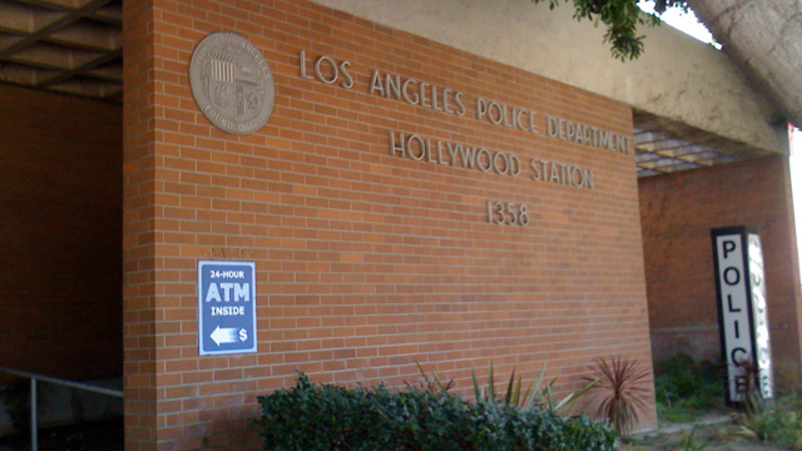A man who routinely films police activity and posts the footage on his website flew his drone over the parking lot of the LAPD's Hollywood station and filmed squad cars going in and out.