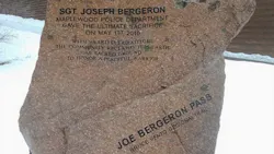 Two St. Paul Police Historical Society members restored a memorial to a murdered officer over the weekend after it was vandalized last year. Two St. Paul Police Historical Society members restored a memorial to a murdered officer over the weekend after it was vandalized last year.