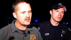 Interim Police Chief Mike Gambrell talks to reporters about a shooting at the Greenville County Law Enforcement Center that left a police officer was seriously wounded and a suspect was dead. Interim Police Chief Mike Gambrell talks to reporters about a shooting at the Greenville County Law Enforcement Center that left a police officer was seriously wounded and a suspect was dead.