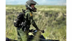 Crystal A. Diaz, a U.S. Border Patrol agent with the Tucson Sector in Arizona, rides her ATV while on patrol. Crystal A. Diaz, a U.S. Border Patrol agent with the Tucson Sector in Arizona, rides her ATV while on patrol.