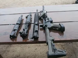 We tested carbine lengths from 7.5 to 16 inches, supplied by Franklin Armory of Morgan Hill, Calif. The 7.5 inch upper, far left, is lightweight and highly maneuverable. There are plenty of reasons why an officer would rather have a shorter AR-15 upper. While the shorter barrels make the carbine pistol sized, they can out perform a pistol. We tested carbine lengths from 7.5 to 16 inches, supplied by Franklin Armory of Morgan Hill, Calif. The 7.5 inch upper, far left, is lightweight and highly maneuverable. There are plenty of reasons why an officer would rather have a shorter AR-15 upper. While the shorter barrels make the carbine pistol sized, they can out perform a pistol.