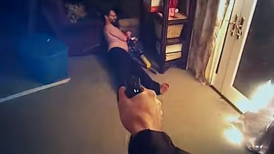 Body camera video shows West Jordan police officers use a Taser on an armed arsonist before rescuing him from the fire he started.
