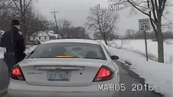 Battle Creek Police Officer Brad Gentry had a close call when a driver opened fire on him at close range. Battle Creek Police Officer Brad Gentry had a close call when a driver opened fire on him at close range.