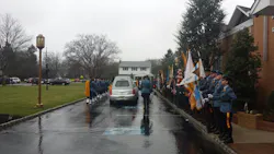 New Jersey State Police Trooper Sean Cullen, who was fatally struck by a vehicle a week ago, was laid to rest on Monday. New Jersey State Police Trooper Sean Cullen, who was fatally struck by a vehicle a week ago, was laid to rest on Monday.