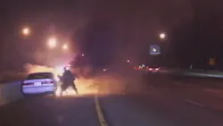 Montgomery County Police Officers Cody Fields and Brian Nesbitt rescued an unconscious motorist from a burning vehicle last year. Montgomery County Police Officers Cody Fields and Brian Nesbitt rescued an unconscious motorist from a burning vehicle last year.