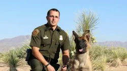 Agent Jose Daniel Barraza, left, and K-9 Vino Agent Jose Daniel Barraza, left, and K-9 Vino
