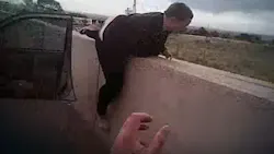 Newly released body camera video shows the moment when Albuquerque police officers grabbed a woman as she attempted to jump off of a bridge Tuesday. Newly released body camera video shows the moment when Albuquerque police officers grabbed a woman as she attempted to jump off of a bridge Tuesday.