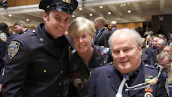 Retired NYPD Detective Steven McDonald, right, is seen with his wife, Patti Ann, and son, Conor. Retired NYPD Detective Steven McDonald, right, is seen with his wife, Patti Ann, and son, Conor.