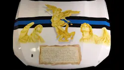 Clay County Sheriff's Deputy Craig Greco has spent much of his free time on a project honoring a colleague who was shot at while pursuit a suspect. Clay County Sheriff's Deputy Craig Greco has spent much of his free time on a project honoring a colleague who was shot at while pursuit a suspect.