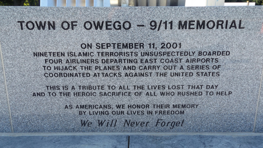 A group of New York Muslims has taken offense at a small town&rsquo;s new memorial honoring those who died in the September 11th, 2001 terrorist attacks.