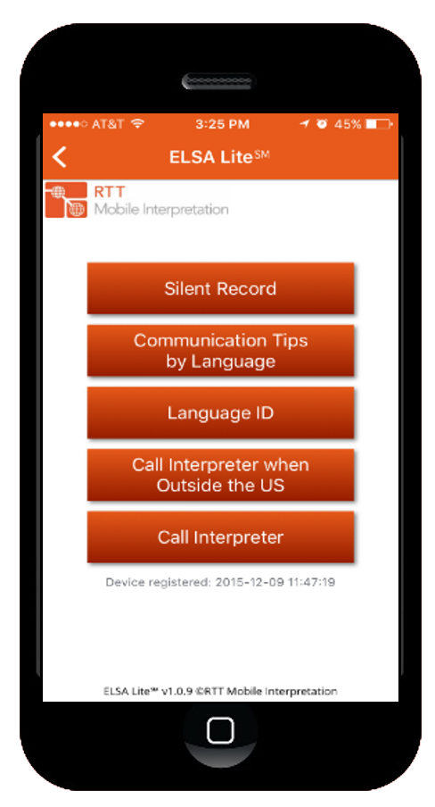 ELSA Lite Home Screen with Phone 57fd408550243