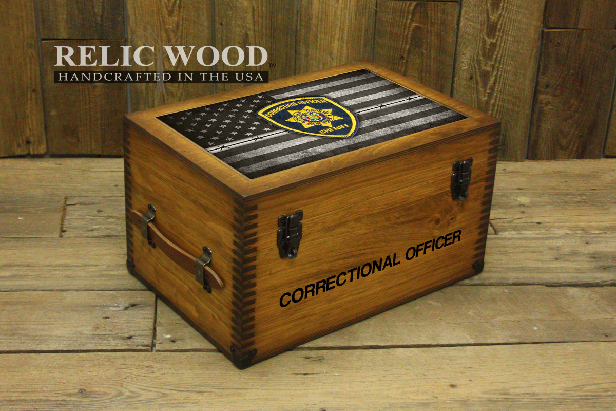 Custom Correctional Officer Badge Keepsake Box
