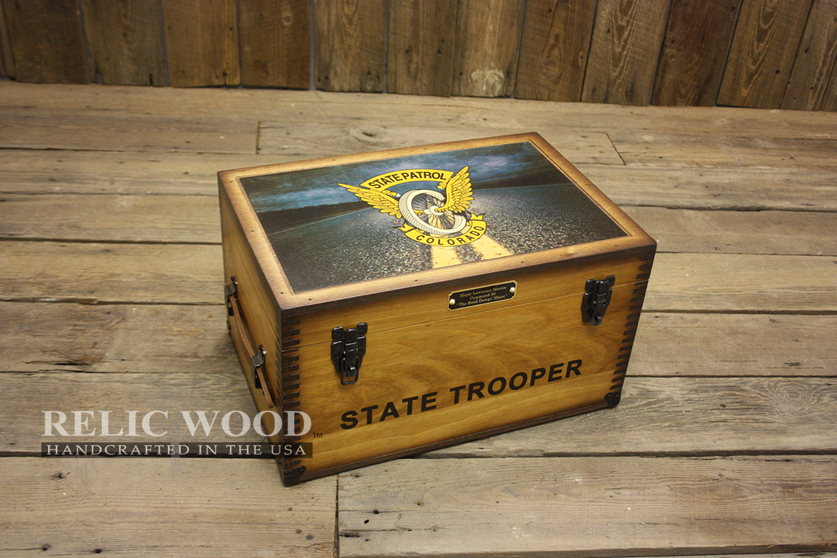 Custom State Trooper Keepsake Box