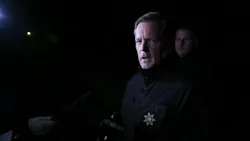 Onondaga County Sheriff Eugene Conway addresses the media after two suspects are being sought after firing on an undercover Onondaga County Sheriff's detective sitting in an unmarked vehicle Monday night. Onondaga County Sheriff Eugene Conway addresses the media after two suspects are being sought after firing on an undercover Onondaga County Sheriff's detective sitting in an unmarked vehicle Monday night.