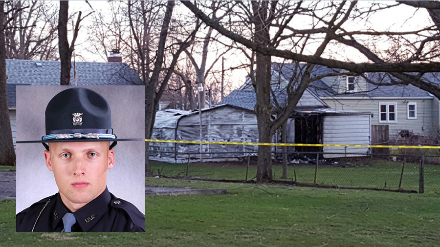 Trooper Jacob Ridgeway was driving through Muncie around 6 p.m. in his marked cruiser when he noticed white smoke coming from the rear of a residence.