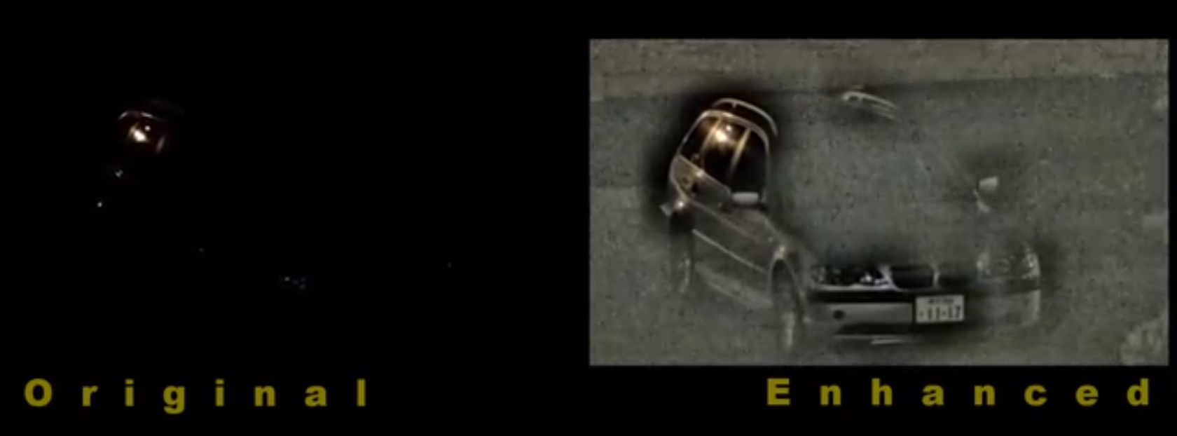 In a parking log, notice the detail on the enhanced video and the clear view vehicles along with their license number.